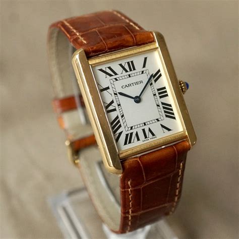 cartier tank solo gold